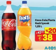 COCA COLA/FANTA GAZLI İÇECEK 1,25 L